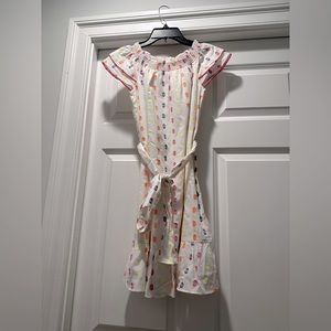 White, polka dot girls dress